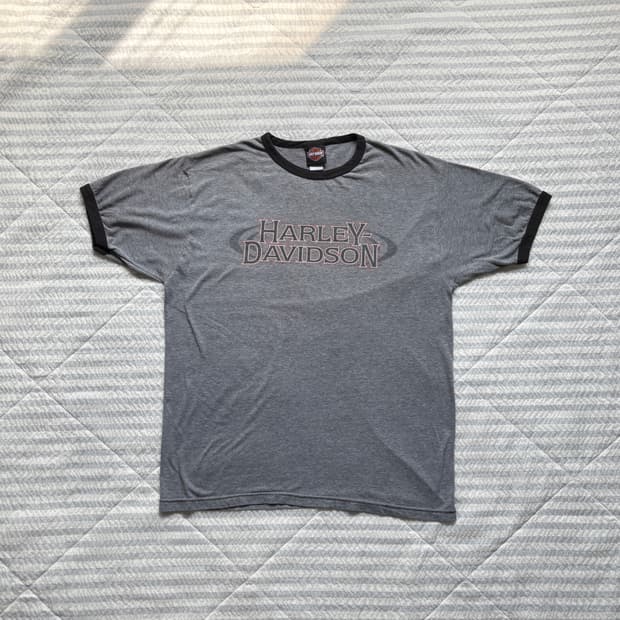 빈티지 할리데이비슨 링거 티셔츠