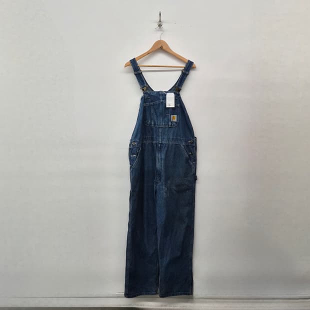 칼하트 데님 오버롤 멜빵바지 남성 40in