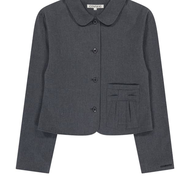 Coyseio 리본 자켓 그레이 2사이즈