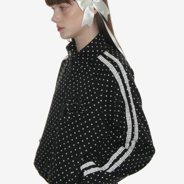 크랭크 로즈 도트 자켓 블랙