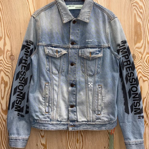 오프화이트 임프레셔니즘 데님 자켓 