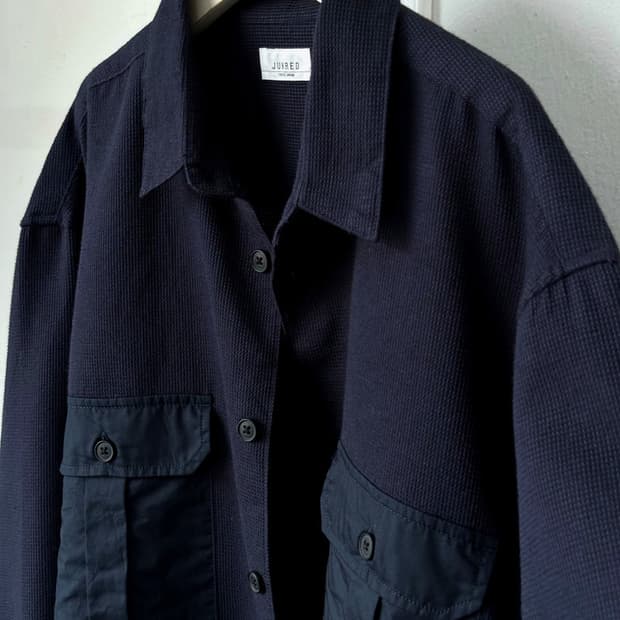 Cotton woven design panel pocket work sh