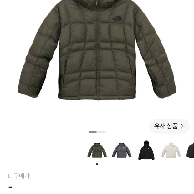 노스페이스 화이트 라벨 웨이브 LT 온 볼 자켓 카키 L