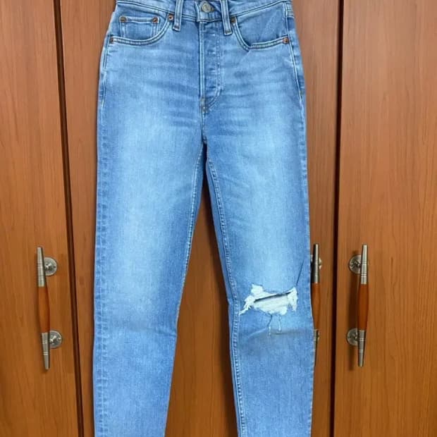 [RE/DONE] 리던 90S 하이라이즈 앵클 크롭진 