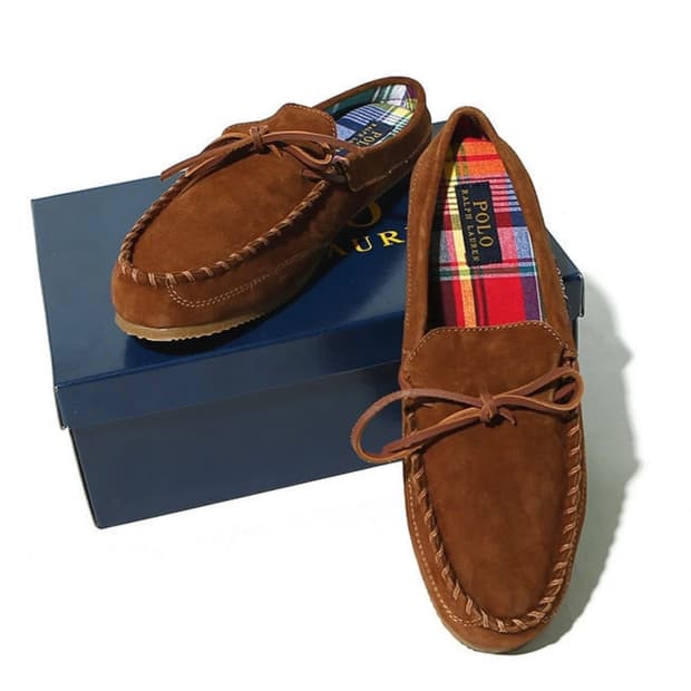 [새상품] 270) 폴로랄프로렌 남성용 맥과이어 뮬 로퍼 네이비/베이지