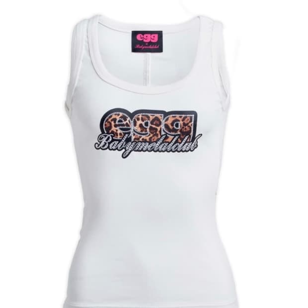 베이비메탈클럽 X 에그 egg 라인스톤 슬리브리스 화이트