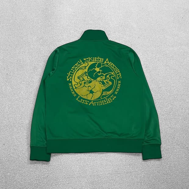 스투시 Stussy 00s 아카이브 로스엔젤레스 트랙탑 져지 그린