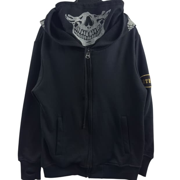 JPN ESTILO 스컬 넥워머 후드집업1190
