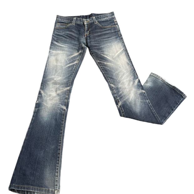 토네이도 마트 빈티지 부츠컷 로우라이즈 데님 팬츠