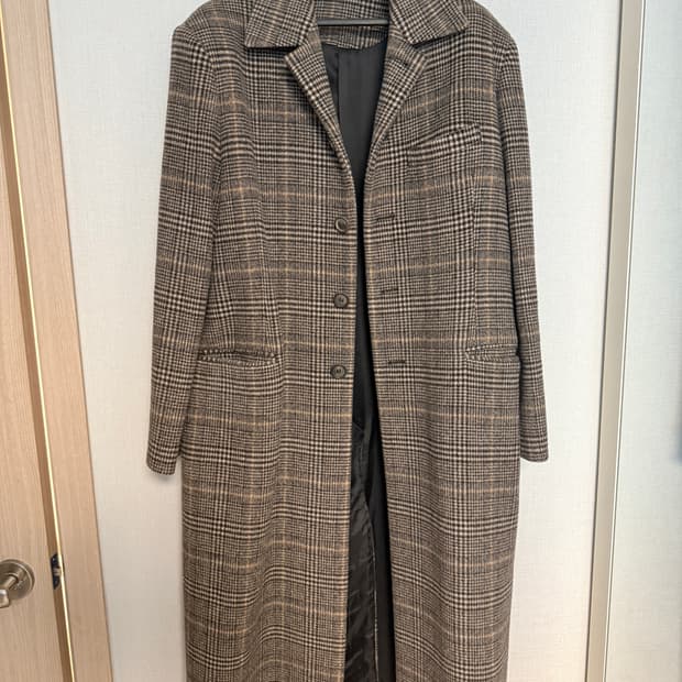 디앤써 울 체크코트(46사이즈)