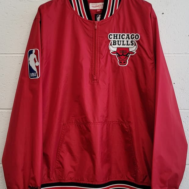 미첼엔네스 올드스쿨 NBA 시카고불스 아노락자켓(웜업풀오버자켓) 판매