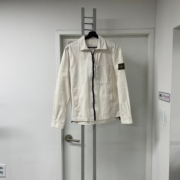 스톤아일랜드 화이트 셔츠 자켓 95