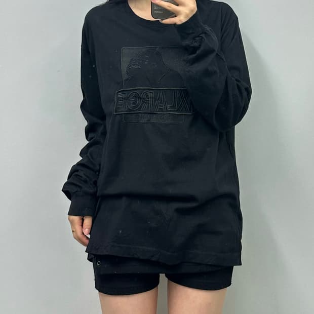 Xlarge 엑스라지 빅로고 블랙 롱슬리브 긴팔티