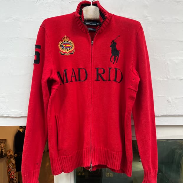 Polo Ralph Lauren 레드 니트 투웨이 집업 M