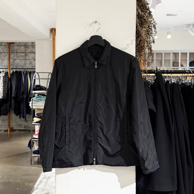프라다 블랙 나일론 블루종 자켓