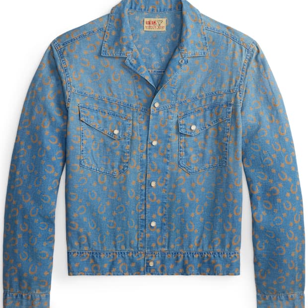 RRL 호스슈 프린트 데님 셔츠 재킷