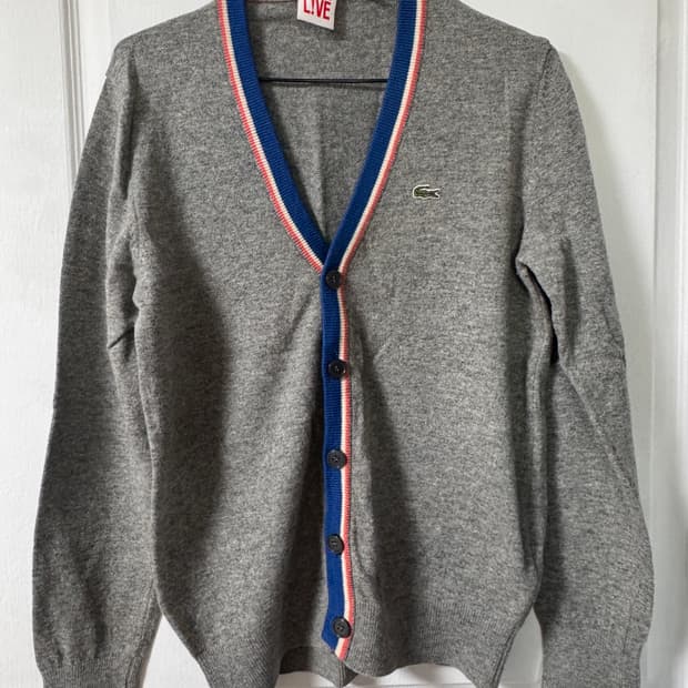 라코스테라이브 남여공용95 그레이 모 가디건