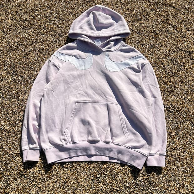 나이키 핑크 배색 후드티