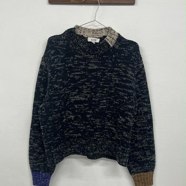 [L] COS 코스 컨트레스트 컬러블록 니트 스웨터