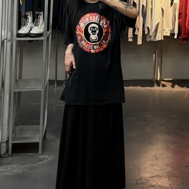 베이프 카모프린팅 블랙반팔 A3806