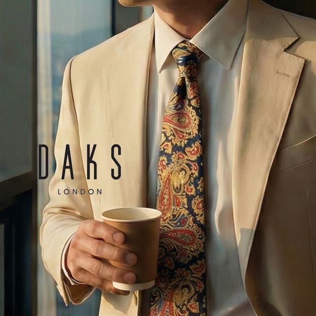 닥스 실크 블랙 페이즐리 패턴 넥타이 10cm A+등급 A19370
