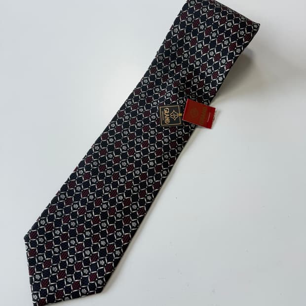 빈티지 실크 넥타이 9.3cm