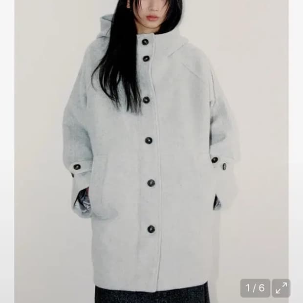 오피쉬 코트 그레이 하프코트