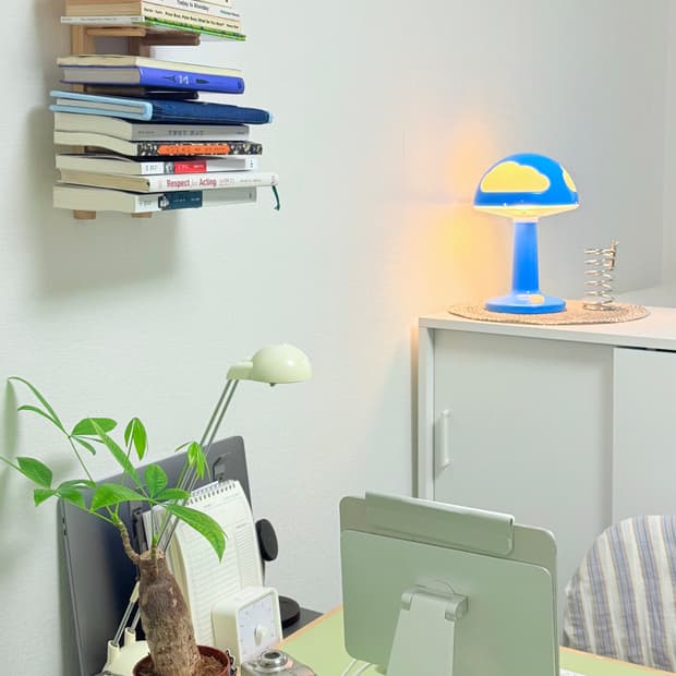 빈티지 이케아 스코이그(SKOJIG) 구름 버섯 조명 (Blue)