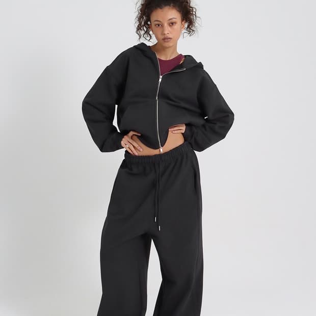 새상품) 블랙업 헤비스웨트 와이드 투웨이 팬츠 M