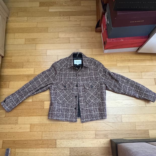 토니웩 울 트위드 자켓(버건디/에크루)