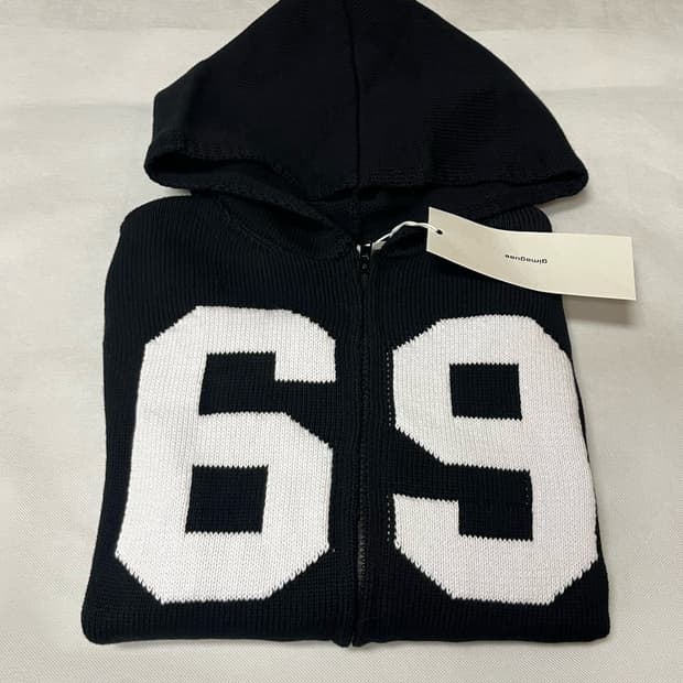 [XS,S]기마구아스 69 니트 후드 집업/블랙