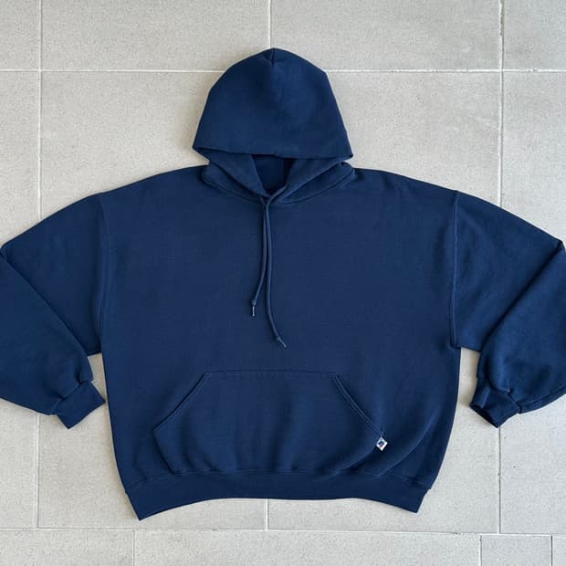 00s 빈티지 러셀 후드 네이비 L