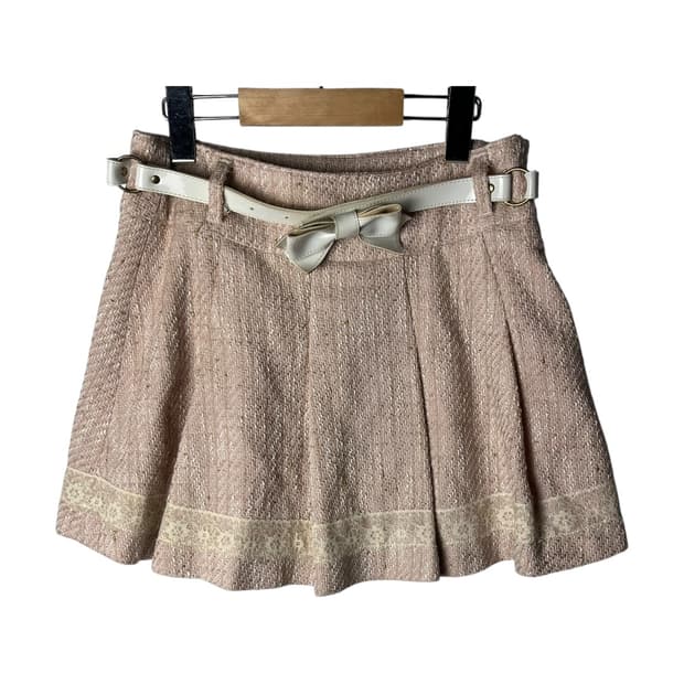 [JPN] 빈티지 러블리 트위드 미니스커트