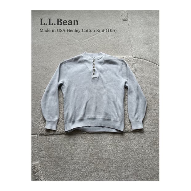 엘엘빈(L.L.Bean) 헨리넥 코튼 니트 (105)