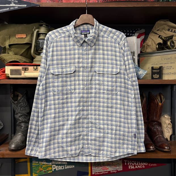 파타고니아 현행 스트레이크 요크 아웃도어 워크 체크셔츠 N195