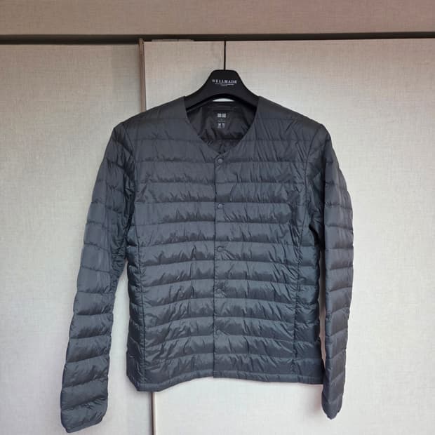 유니클로 울트라 라이트 다운 셔츠 자켓 회색100