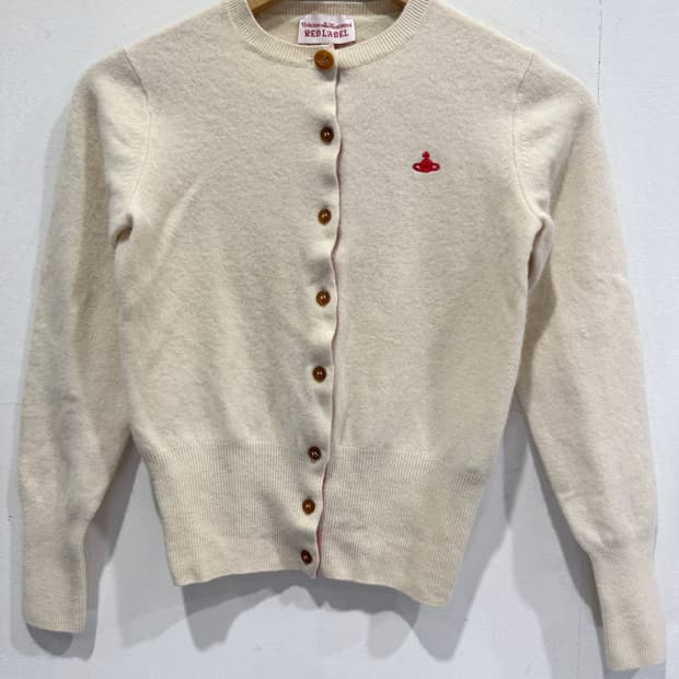 비비안웨스트우드 레드라벨 아이보리 가디건 정품