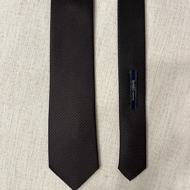 바쏘 다크브라운 넥타이