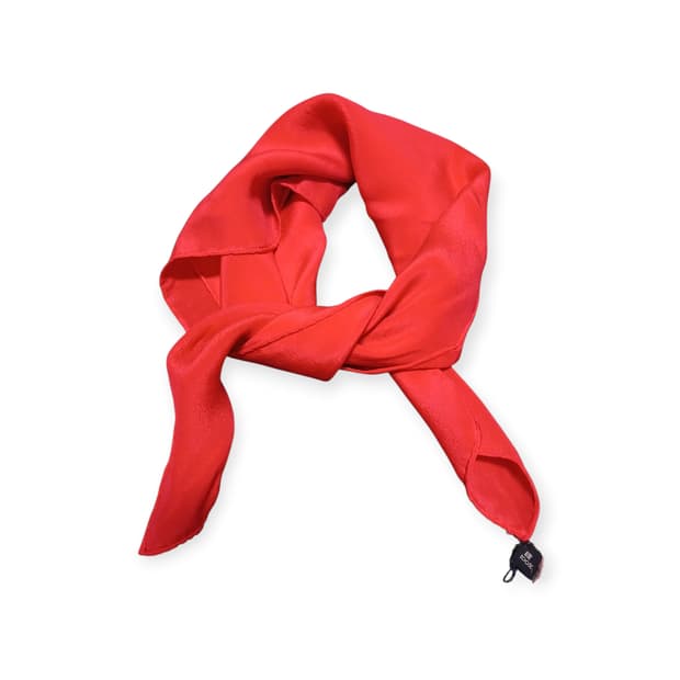 레드 실크 쁘띠 스카프 