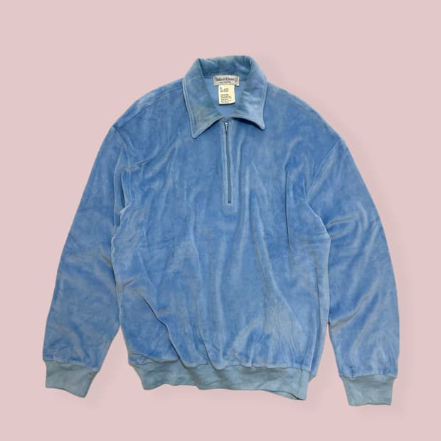 Bullock&Jones 벨루어 하프집업티셔츠 XL