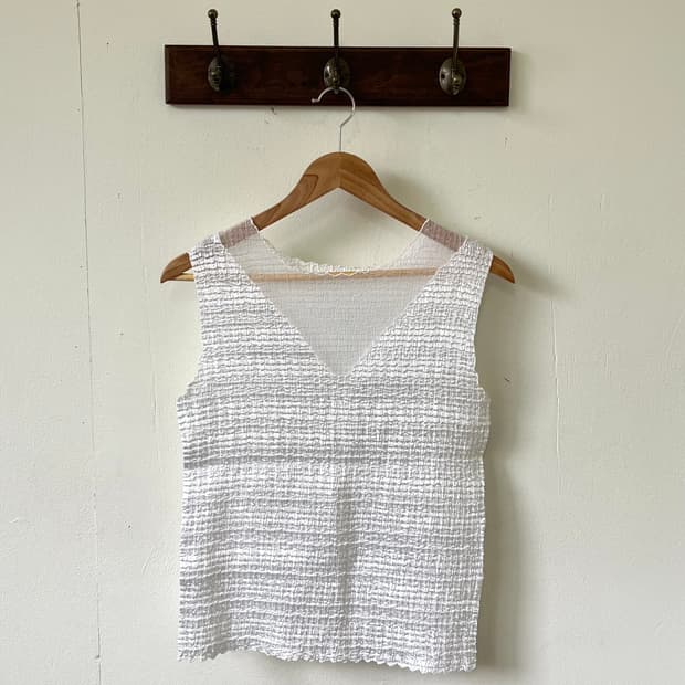 Japan vtg 플리츠 베스트