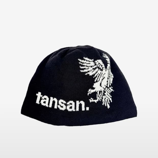 새상품) 탄산마그네슘 비니 블랙 (자카드 벌처)