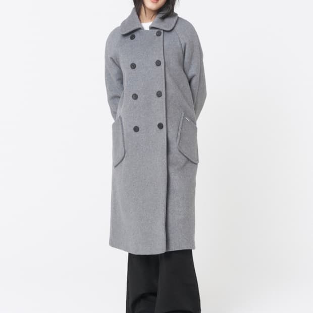 미세키서울 더블 버튼 롱코트