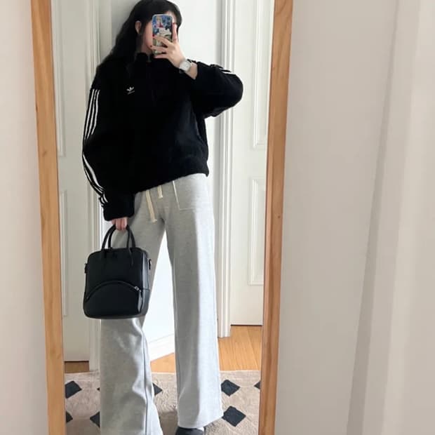 아디다스 하프집업 폴리스 블랙 L