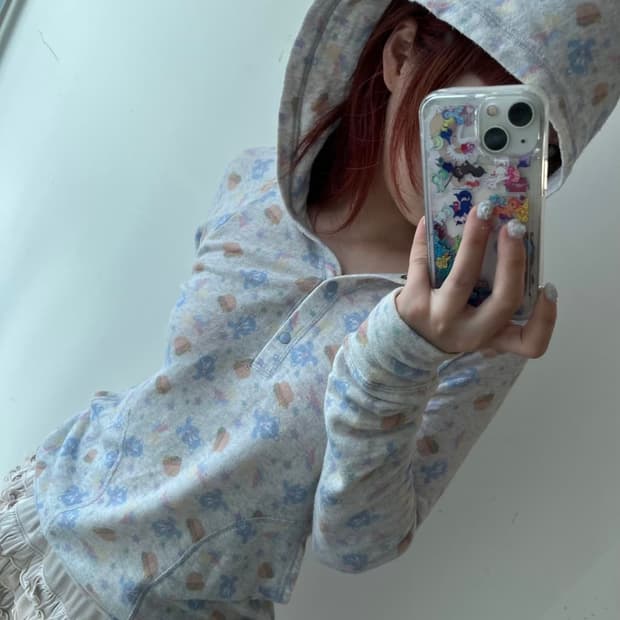 히스테릭 글래머 후드 풀 오버집업