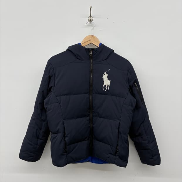 폴로 랄프로렌 빅포니 네이비 패딩 점퍼 후드 여/S