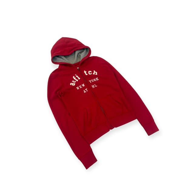 아베크롬비 new york 후드집업 레드