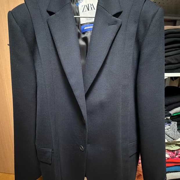 ZARA X ADERERROR 네이비 어깨깡패 블레이저