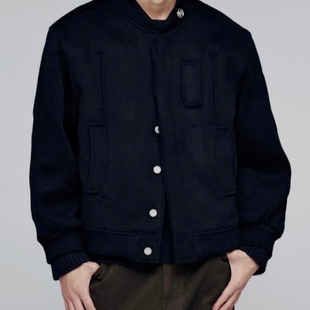 애니타임로릭 x prt 튤립 바시티 자켓 L (브로치 포함)