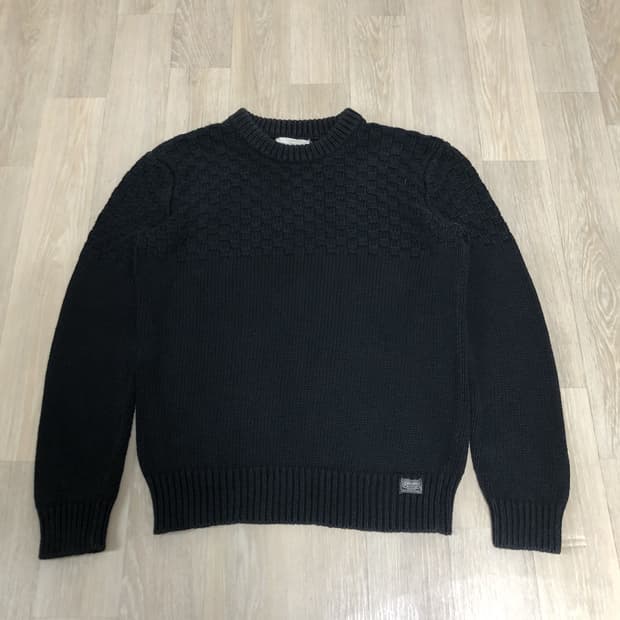 (L) 폴로 POLO 데님 앤 서플라이 헤비게이지 피셔맨 라운드 니트